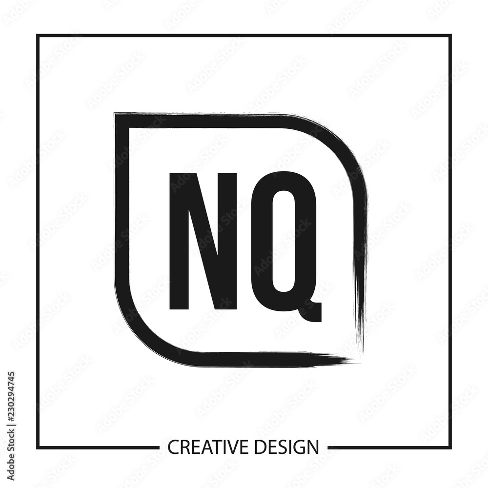 Initial NQ Letter Logo Template Design Initial NQ Letter Logo Template Design
