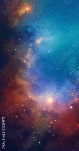 Fototapeta Naklejka Na Ścianę i Meble -  Nebula on a background of outer space
