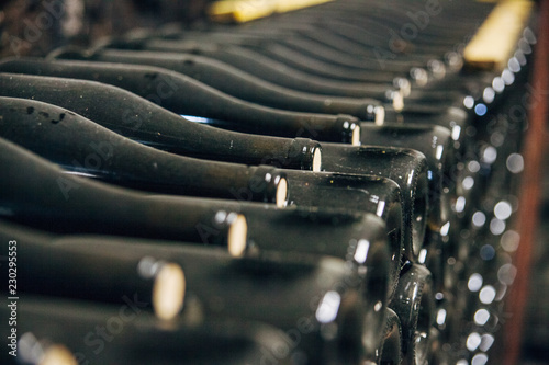 Bild auf Leinwand champagne in the cellar Normandy
