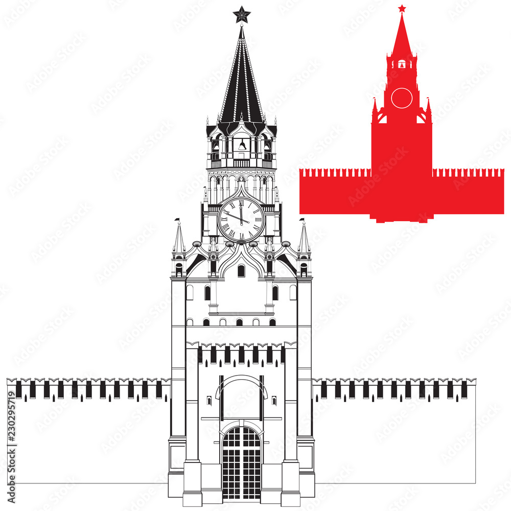 Moscow Kremlin Tower in Russia