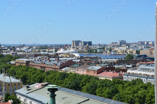 Russia. Saint-Petersburg. Roofs of the city from the height of St. Isaac's Cathedral