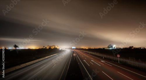 Ultra long exposure of freeway at night