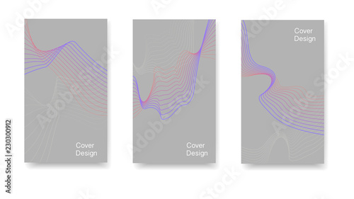 Modern cover with minimalist style. Smooth plastic lines, flight simulation The idea of the cover, card, corporate identity, printing, packaging