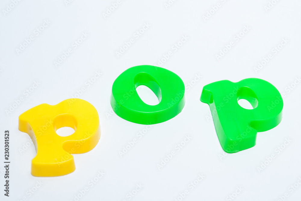 Text pop on a white background Text pop on a white background