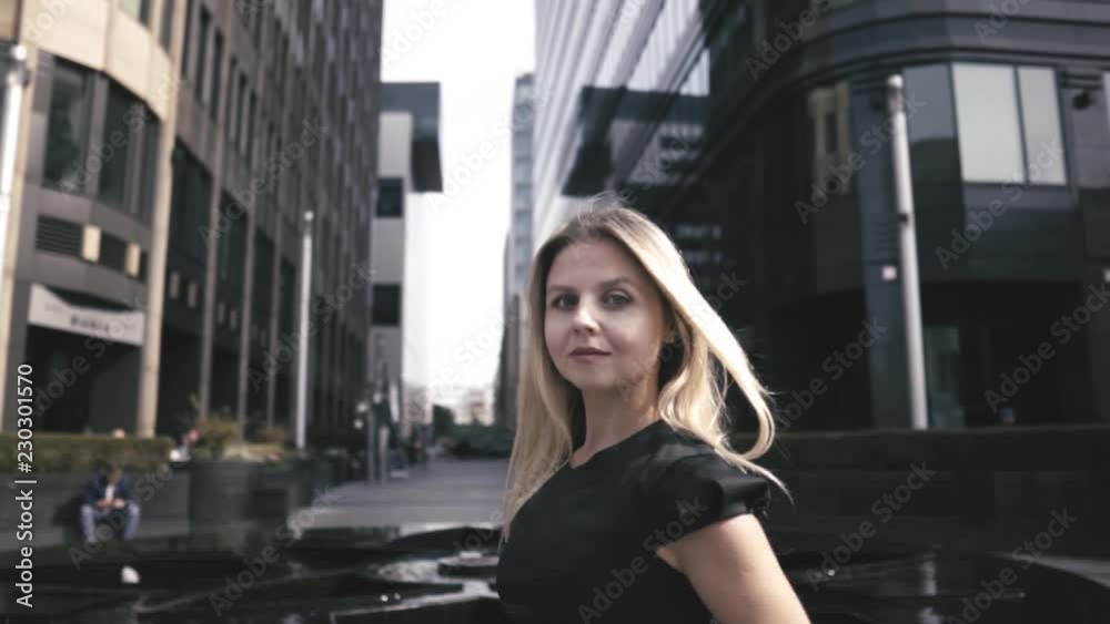 Young blonde girl with black dress Young blonde girl with black dress
