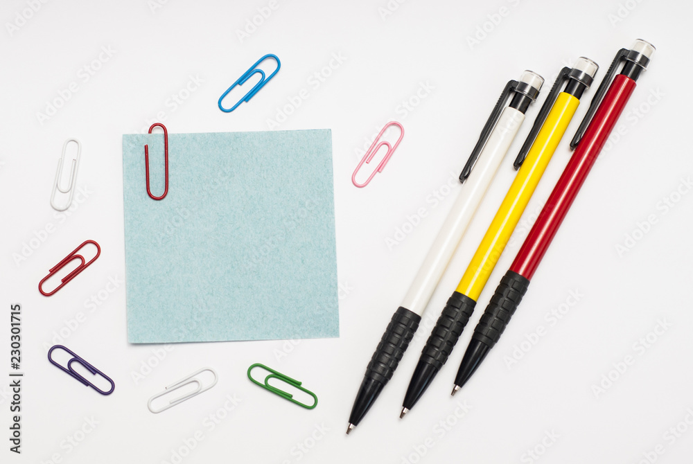 sheet for notes and stationery isolated on white background sheet for notes and stationery isolated on white background