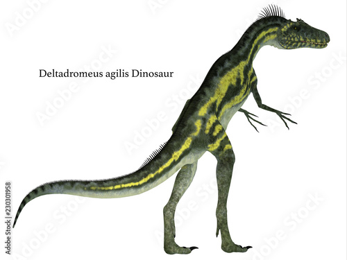 Deltadromeus Dinosaur Tail with Font © Catmando