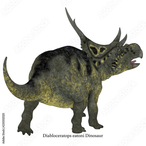 Diabloceratops Dinosaur Tail with Font © Catmando