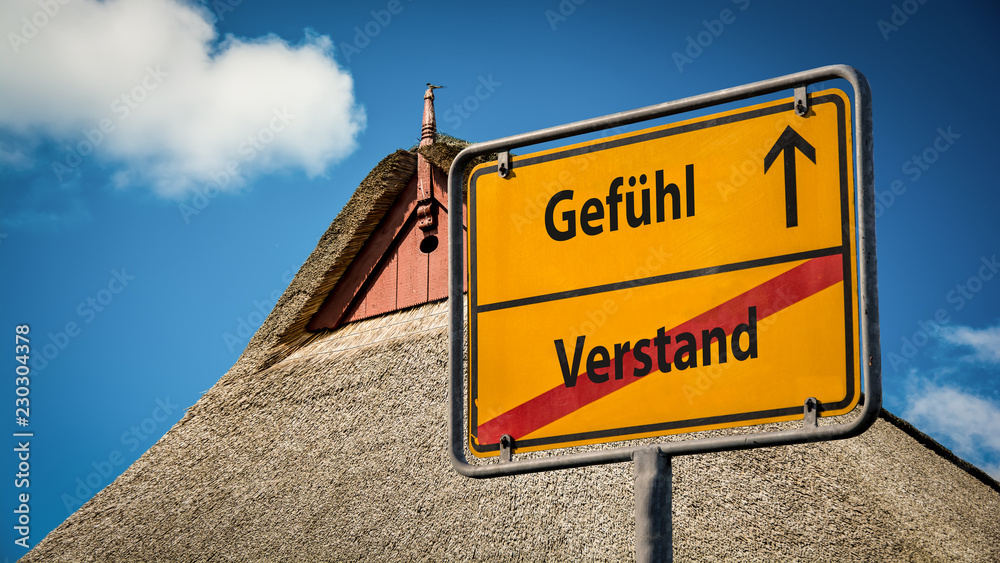 Obraz premium Schild 359 - Gefühl