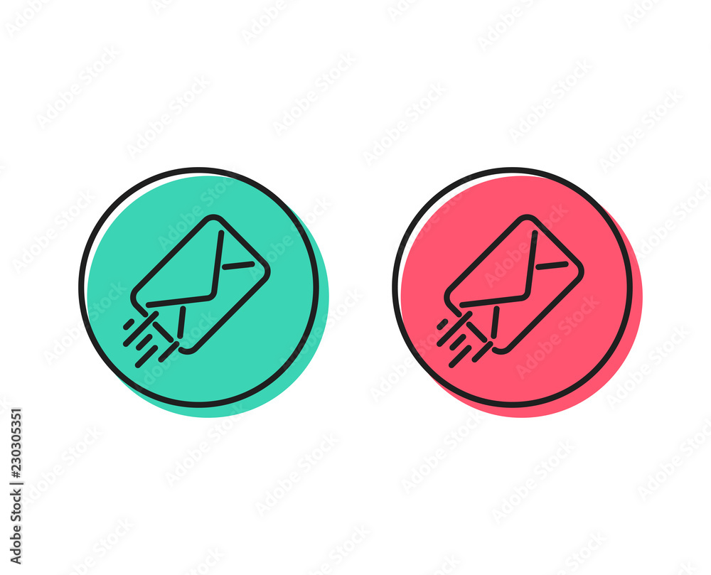 Mail delivery line icon Mail delivery line icon