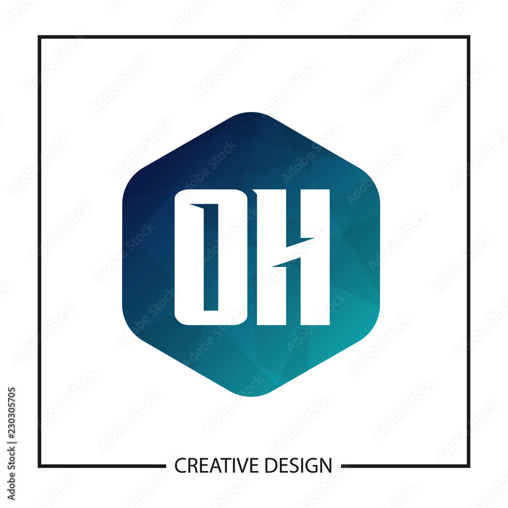Initial OH Letter Logo Template Design Initial OH Letter Logo Template Design