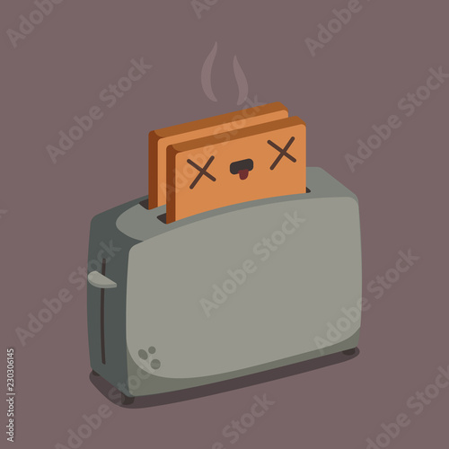 vector illustration of toaster