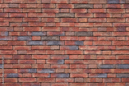 New Red Brick wall for background or texture. Red brick wall texture background