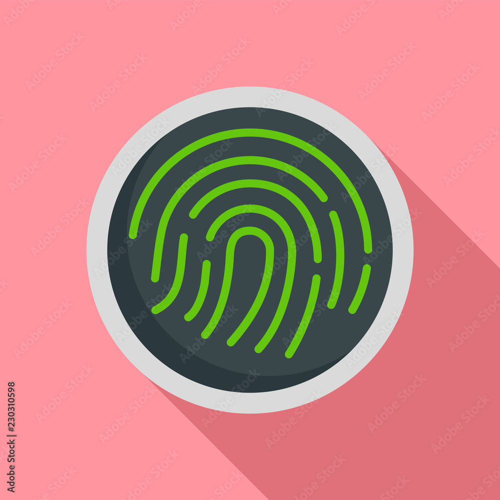 Fingerprint icon. Flat illustration of fingerprint vector icon for web design Fingerprint icon. Flat illustration of fingerprint vector icon for web design