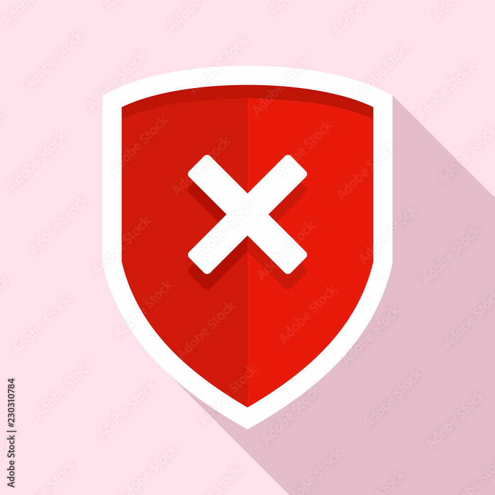 Obraz premium No digital secured icon. Flat illustration of no digital secured vector icon for web design