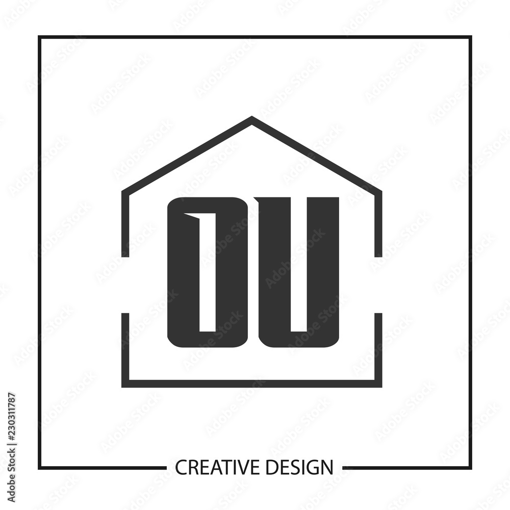 Initial OU Letter Logo Template Design Initial OU Letter Logo Template Design