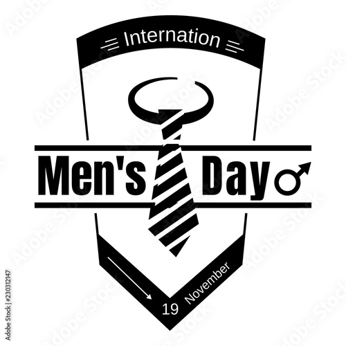 Suit tie men day icon. Simple illustration of suit tie men day vector icon for web design isolated on white background photo