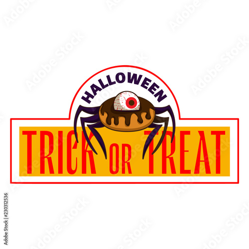 Trick or treat logo. Cartoon of trick or treat vector logo for web design isolated on white background