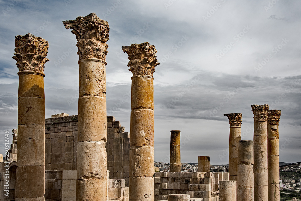 Jordany Jerash Zeus temple Jordany Jerash Zeus temple