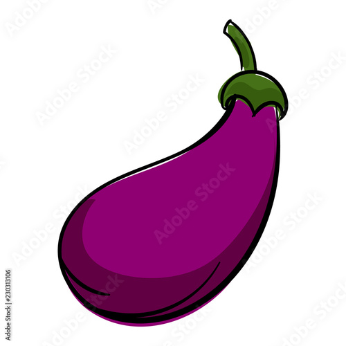 Eggplant icon. Cartoon of eggplant vector icon for web design isolated on white background