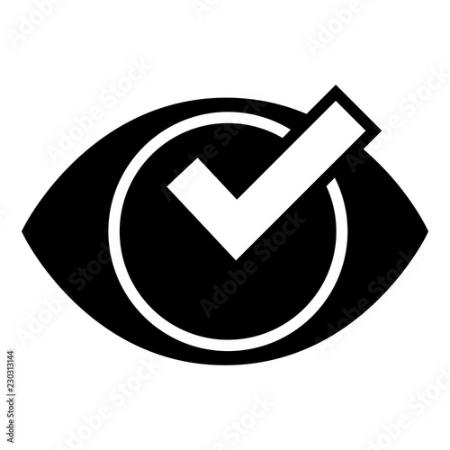Check eye list icon. Simple illustration of check eye list vector icon for web design isolated on white background