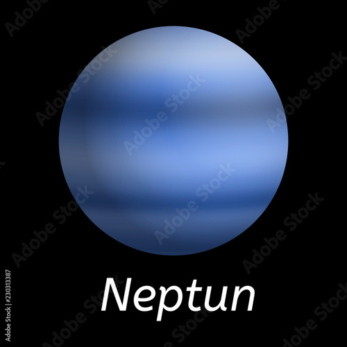 Neptun planet icon. Realistic illustration of neptun planet vector icon for web design