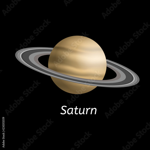 Saturn planet icon. Realistic illustration of saturn planet vector icon for web design