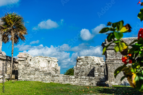 ruins of ancient fortress tulum mexico