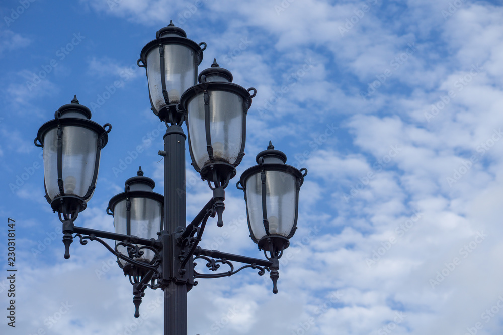 Lamp Post with Clouds