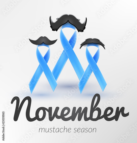 Prostate cancer awareness  blue ribbon month november 