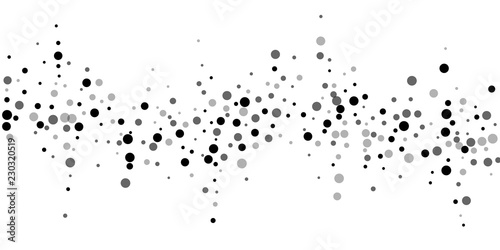 Scattered random black dots. Dark points dispersio