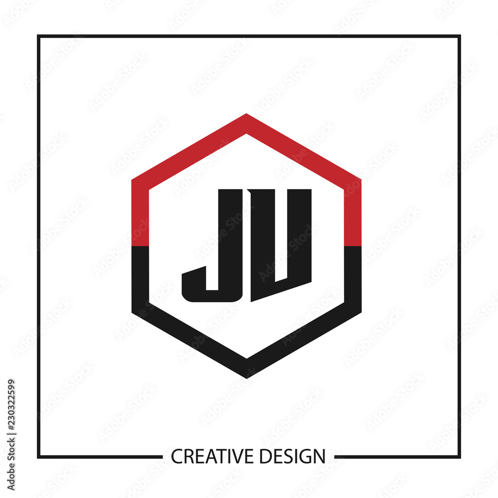 Initial JV Letter Logo Template Design