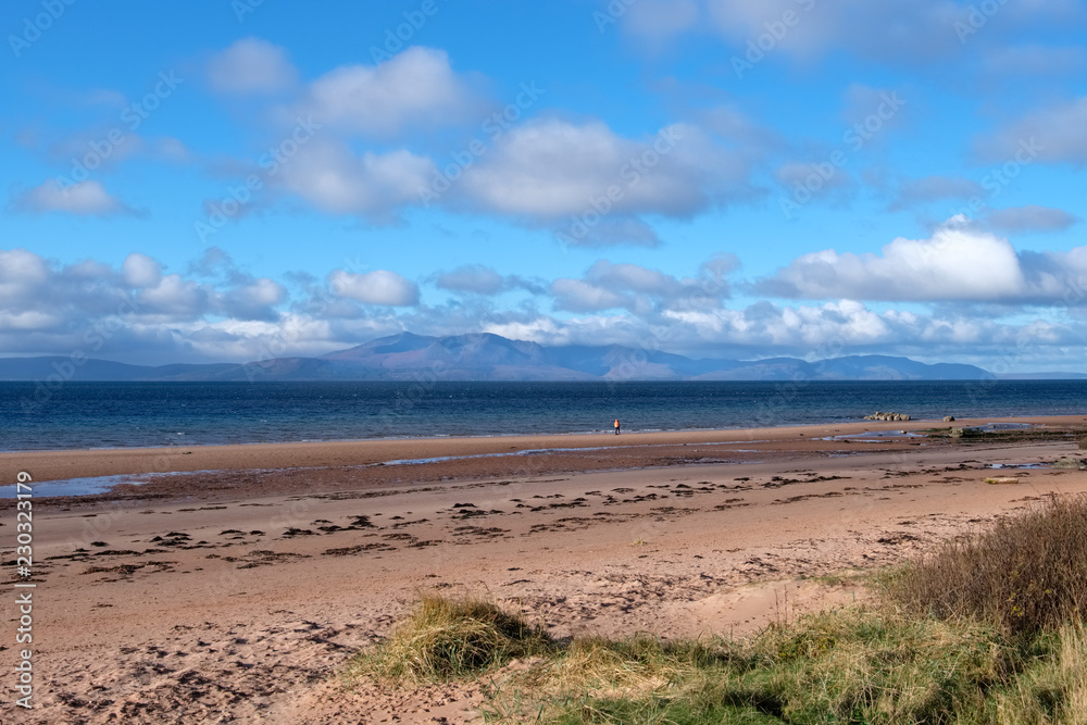 Seamill Sands and Arran on a Cold Octobers day Seamill Sands and Arran on a Cold Octobers day