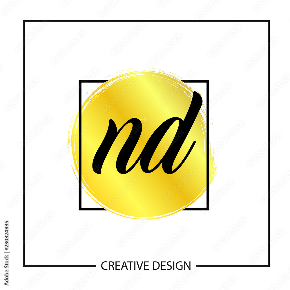 Initial ND Letter Logo Template Design