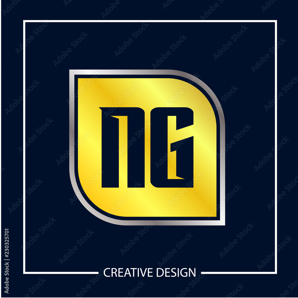 Initial NG Letter Logo Template Design