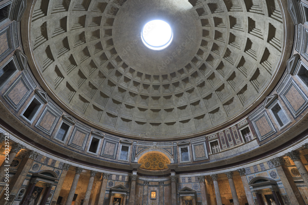 The ceiling of the Pantheon