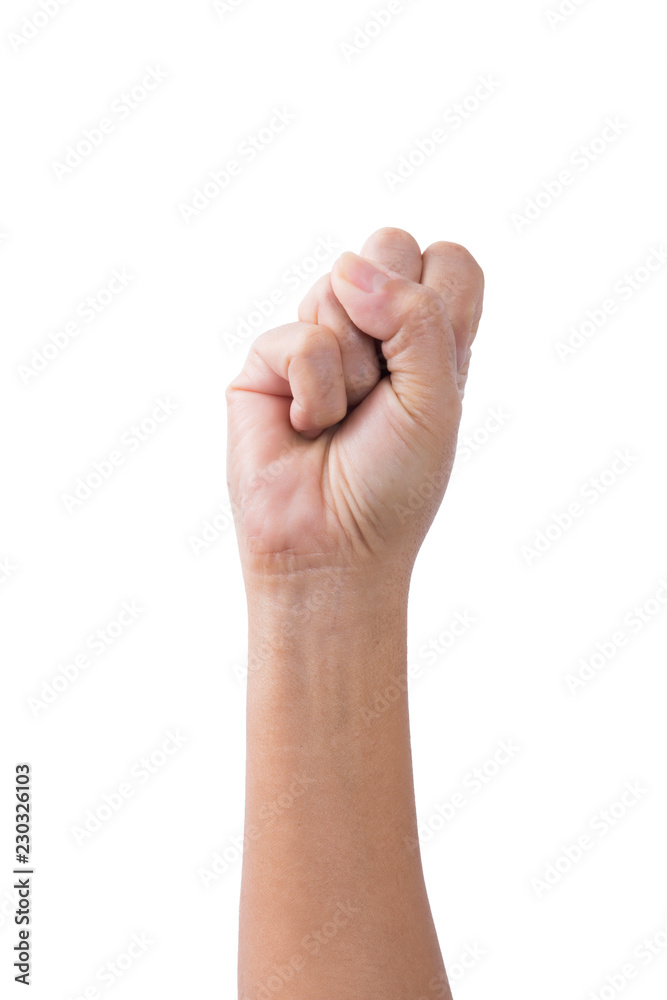 Female Hand Showing her fist Female Hand Showing her fist