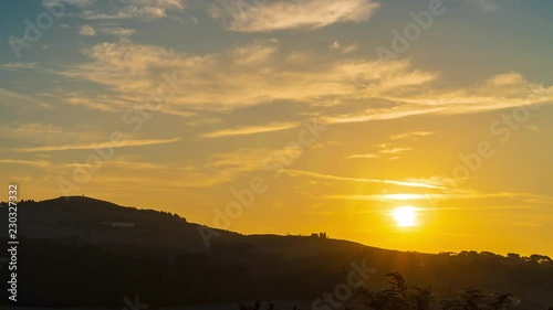 Sunset in Italy. Timelapse photo