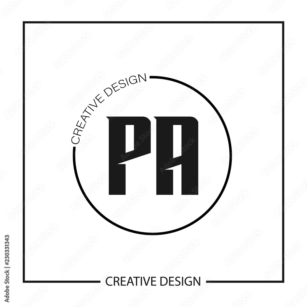 Initial PA Letter Logo Template Design Initial PA Letter Logo Template Design