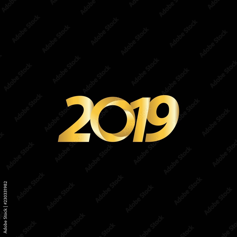 Happy New Year 2019 Vector Template Design Illustration Happy New Year 2019 Vector Template Design Illustration