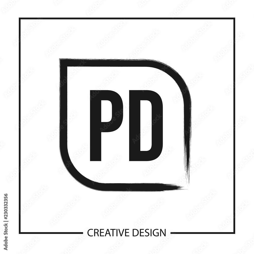 Initial PD Letter Logo Template Design