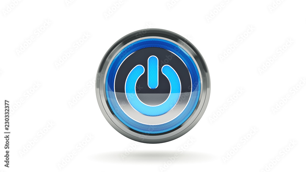 Computer Power Button. 3d rendering Computer Power Button. 3d rendering