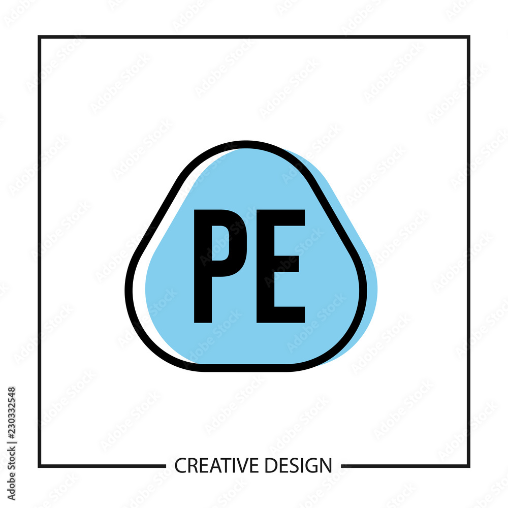 Initial PE Letter Logo Template Design Initial PE Letter Logo Template Design