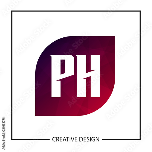 Initial PH Letter Logo Template Design