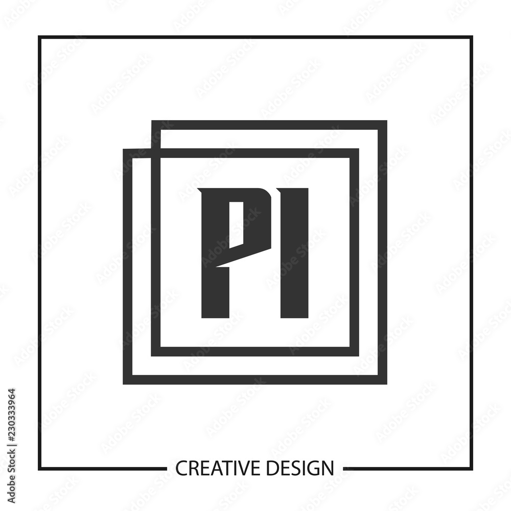 Initial PI Letter Logo Template Design Initial PI Letter Logo Template Design