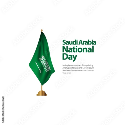 Saudi Arabia National Day Vector Template Design Illustration