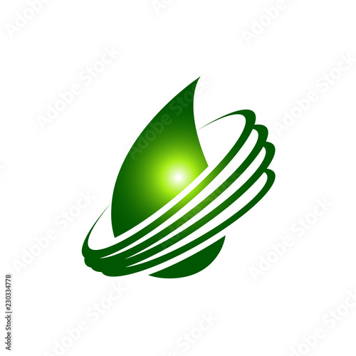 Water drop Logo design vector template. Natural Mineral Aqua icon. Water drop liquid Oil Logotype concept icon