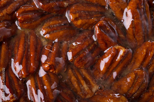 Glassed pecan nuts