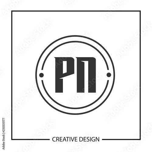 Initial PN Letter Logo Template Design