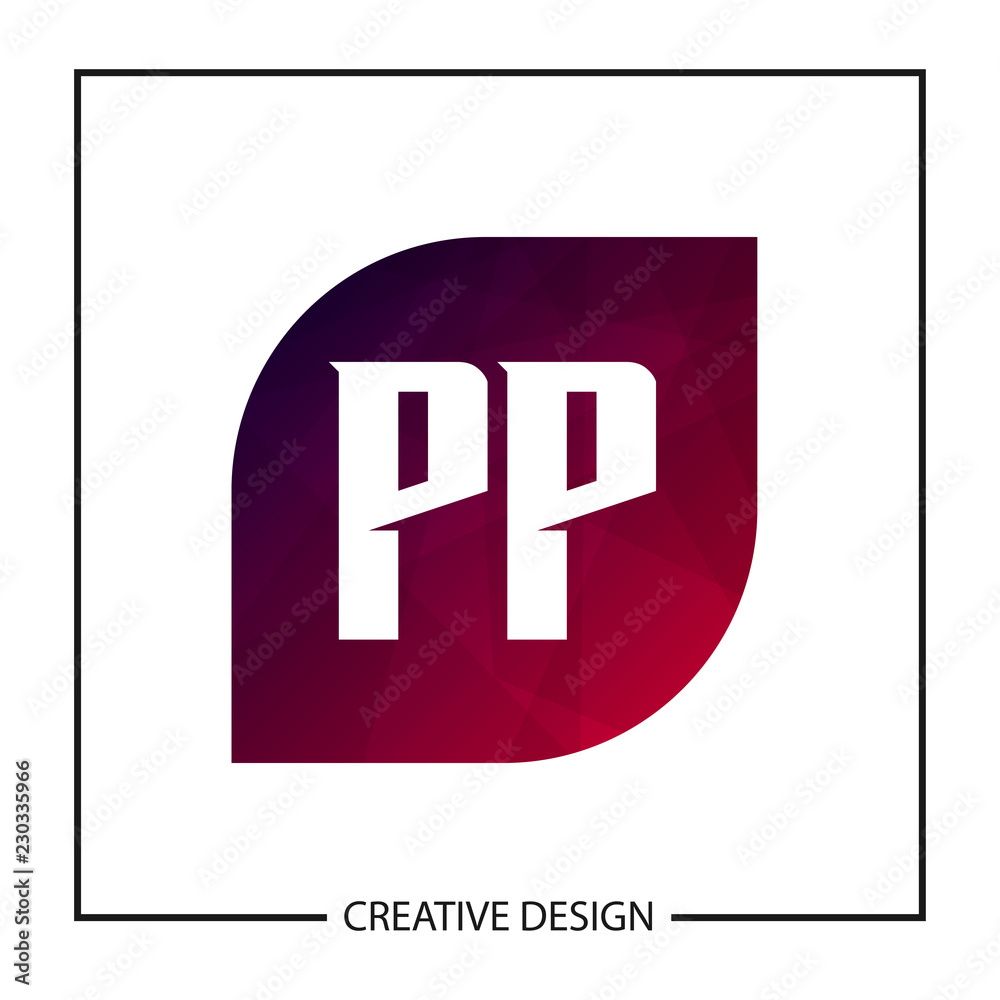Obraz premium Initial PP Letter Logo Template Design
